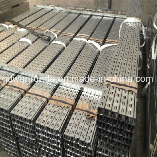 China Manufacturer Galvanized Steel C Shaped Slotted Unistrut Channel