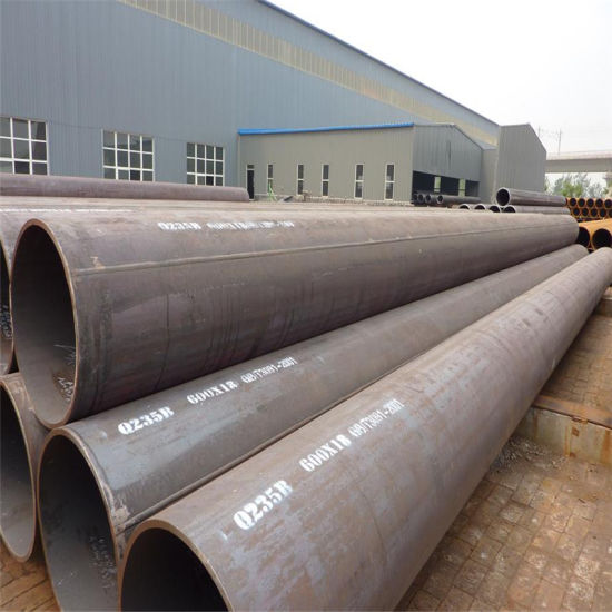 Q235B 600X18mm X 12meters Welded Steel Pipe for Water Transportation
